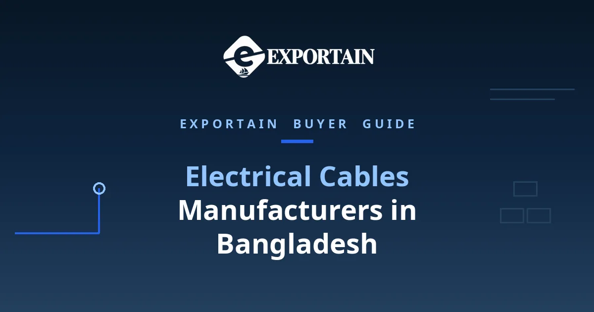 Navy title card: Electrical Cables Manufacturers in Bangladesh buyer guide