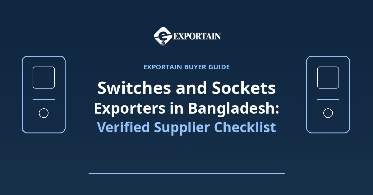 Navy title card: Switches and Sockets Exporters in Bangladesh, Verified Supplier Checklist
