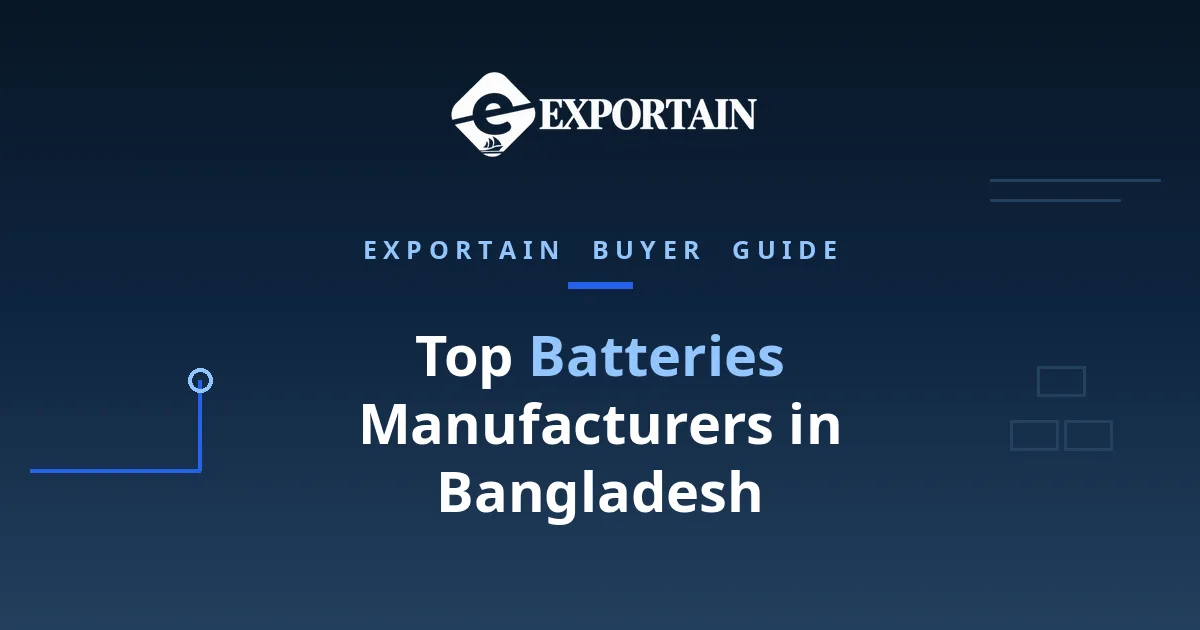 Navy title card: Top Batteries Manufacturers in Bangladesh buyer guide