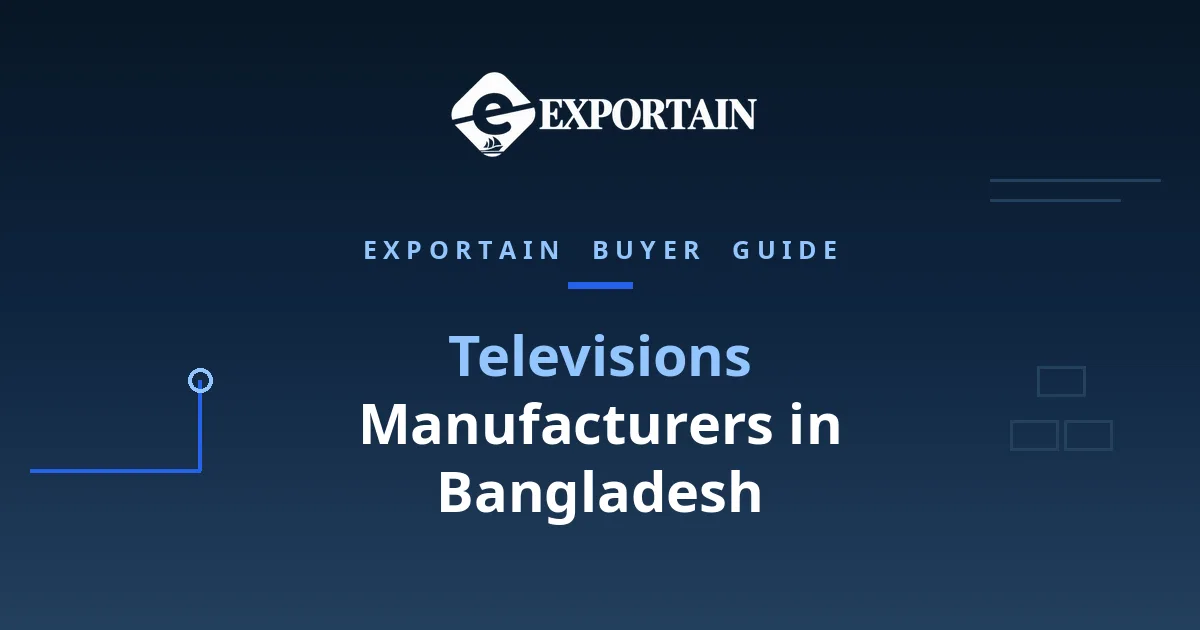 Navy title card: Televisions Manufacturers in Bangladesh buyer guide