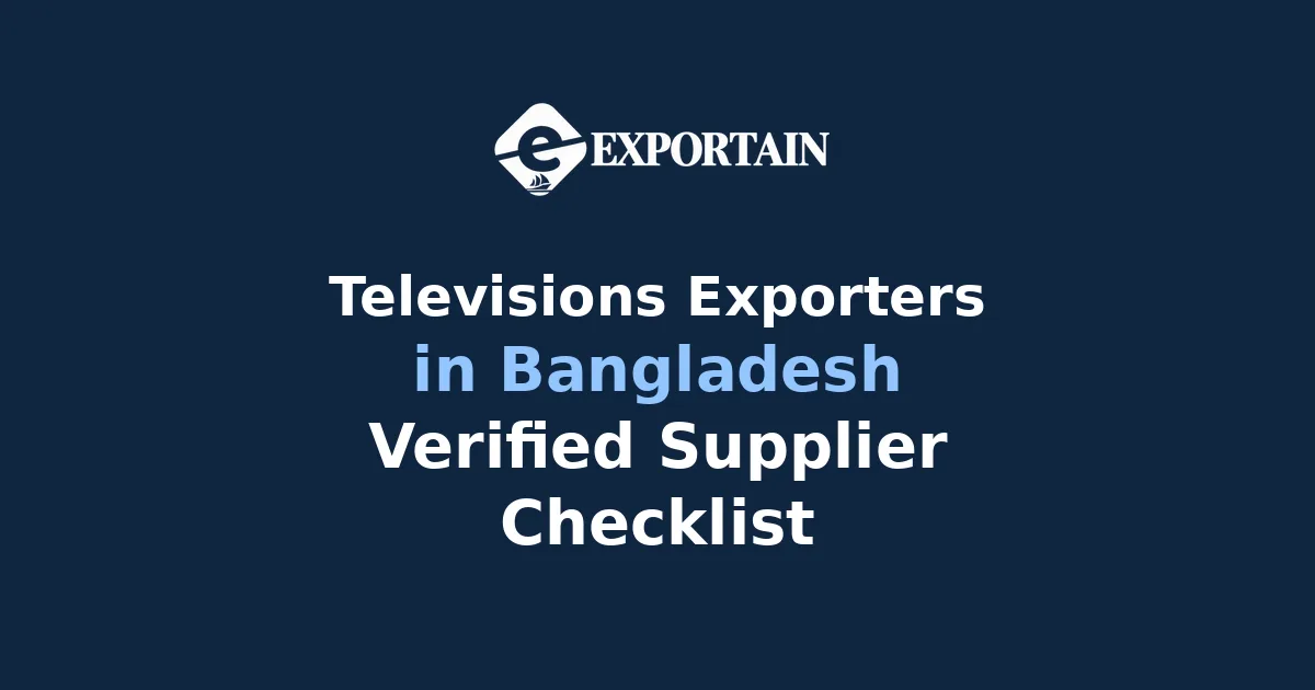 Navy title card: Televisions Exporters in Bangladesh Verified Supplier Checklist