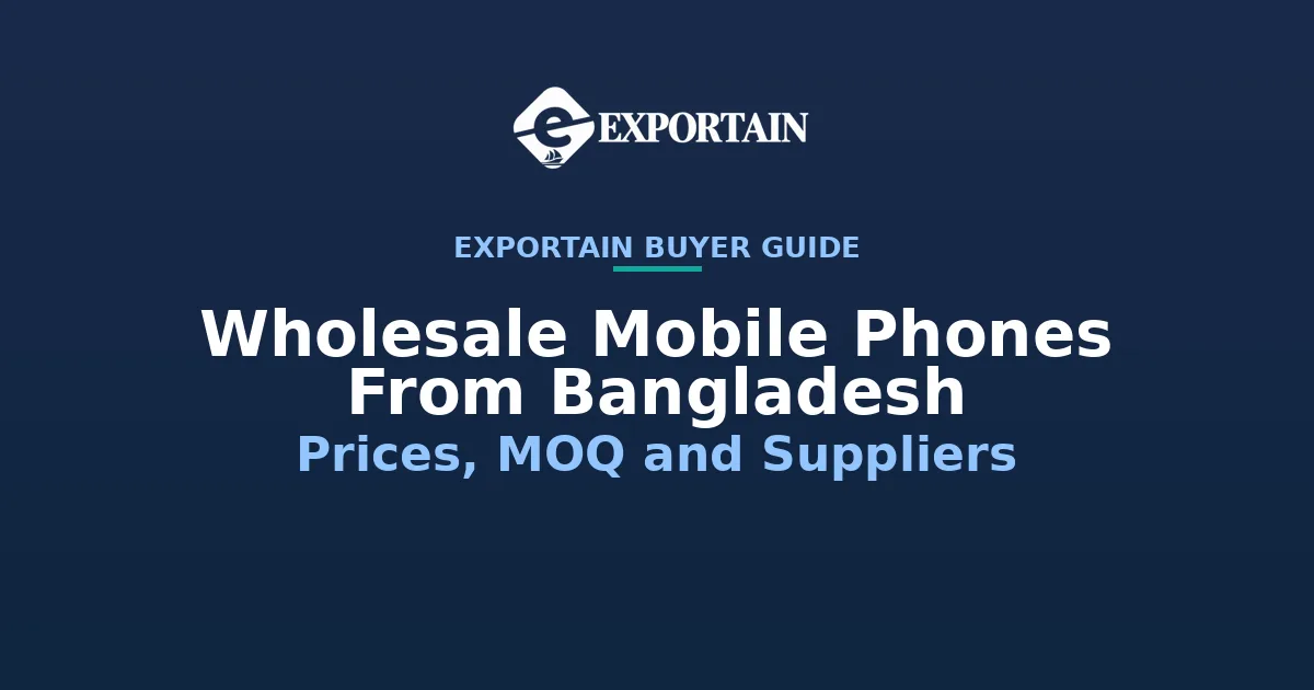 Navy title card: Wholesale Mobile Phones From Bangladesh, Prices, MOQ and Suppliers