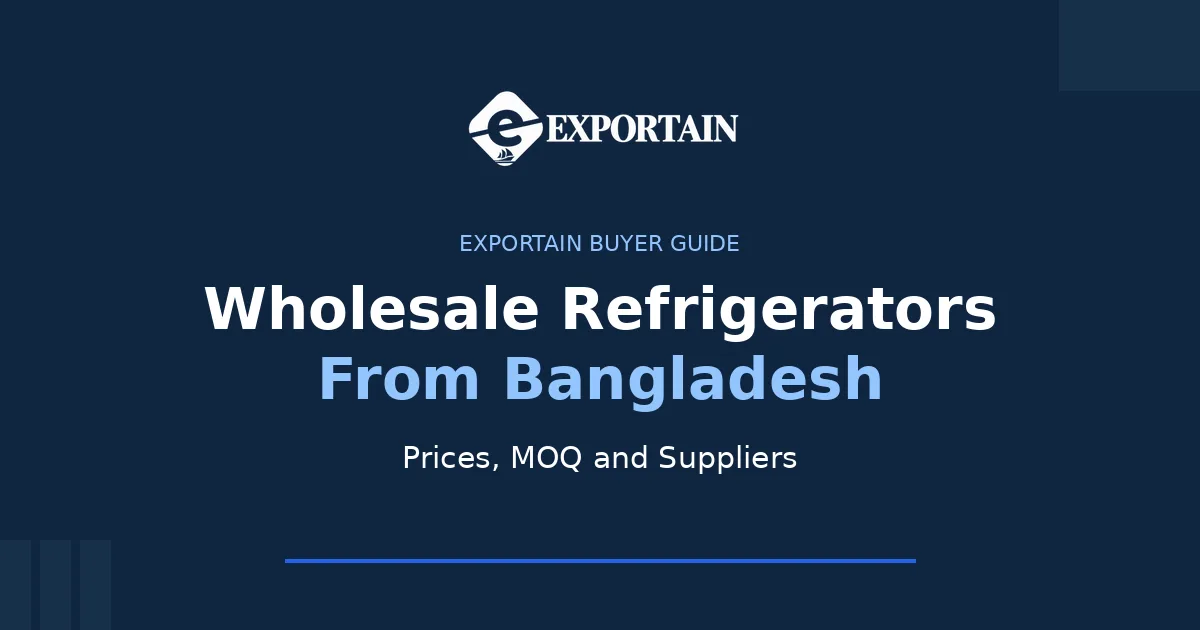 Navy title card: Wholesale Refrigerators From Bangladesh, Prices, MOQ and Suppliers