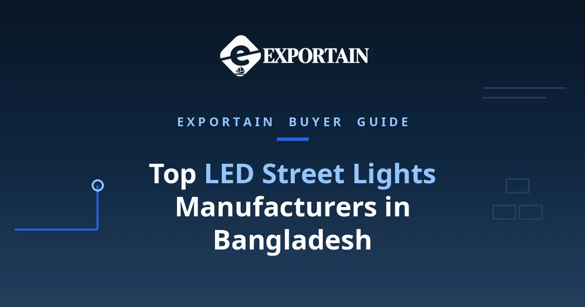 Navy title card: Top LED Street Lights Manufacturers in Bangladesh buyer guide
