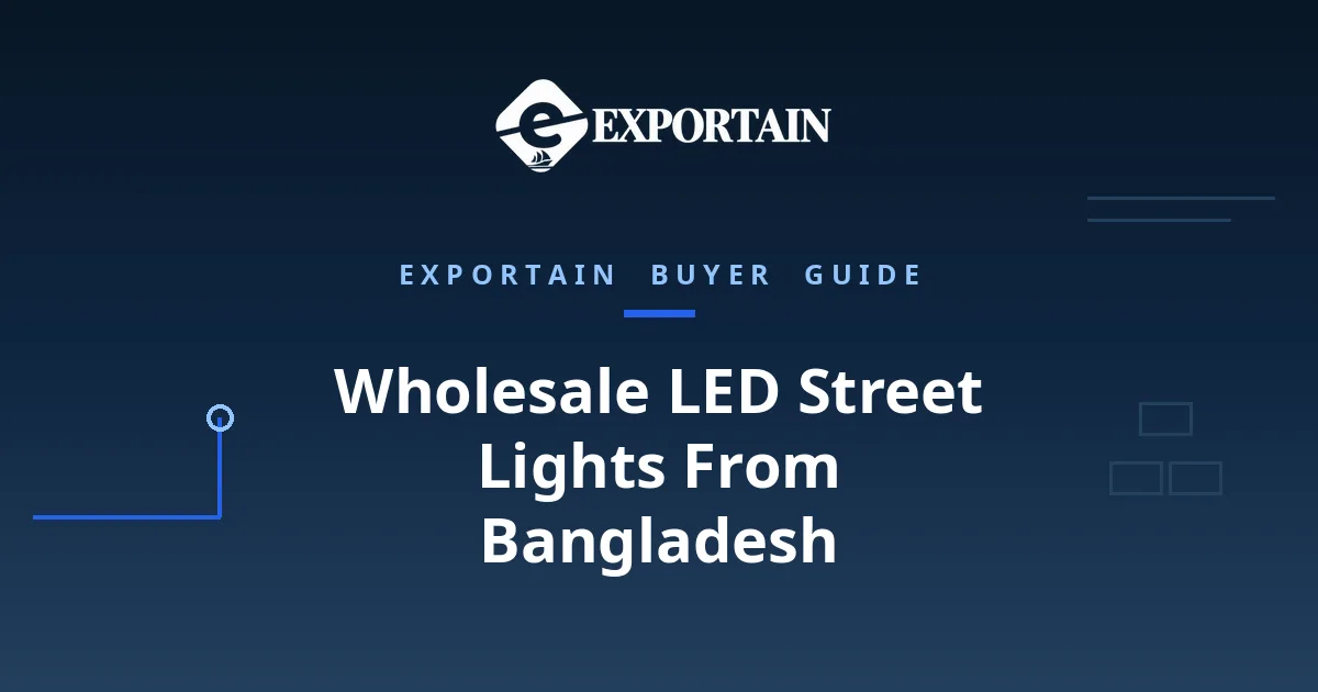 Navy title card: Wholesale LED Street Lights From Bangladesh buyer guide