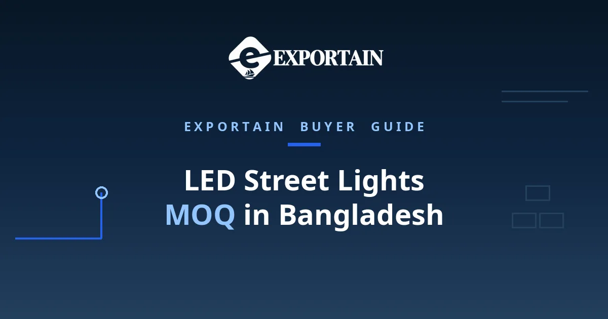 Navy title card: LED Street Lights MOQ in Bangladesh, what sets the minimum
