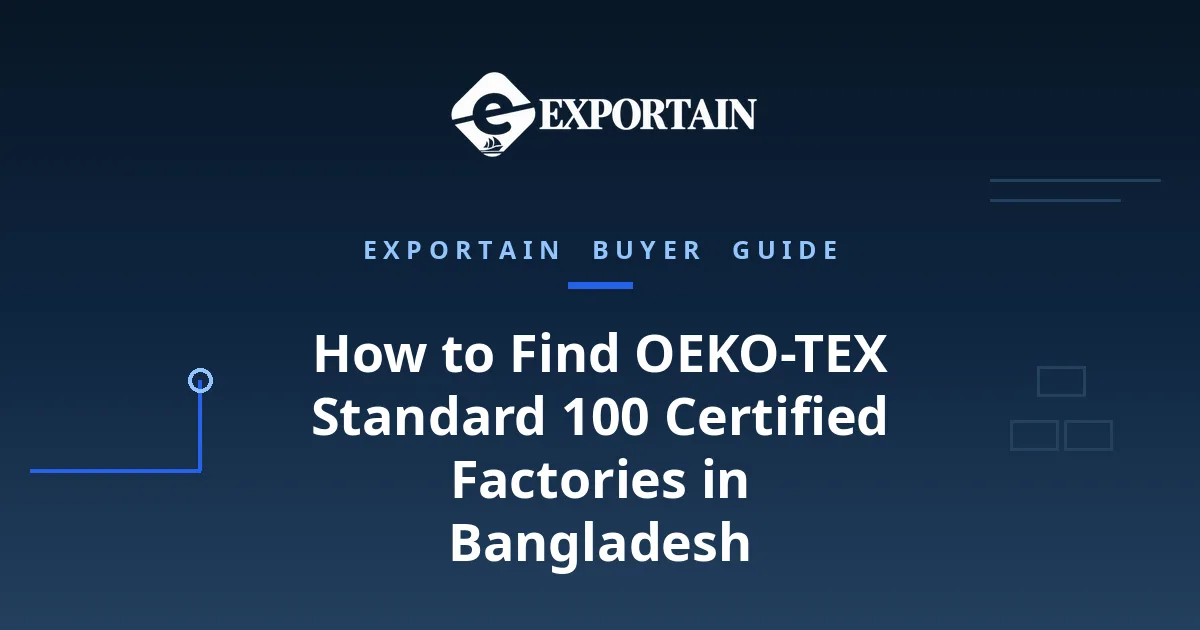 Navy title card: How to find OEKO-TEX Standard 100 certified factories in Bangladesh