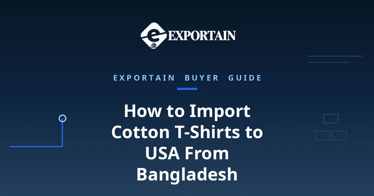 Navy title card: How to Import Cotton T-Shirts to USA From Bangladesh