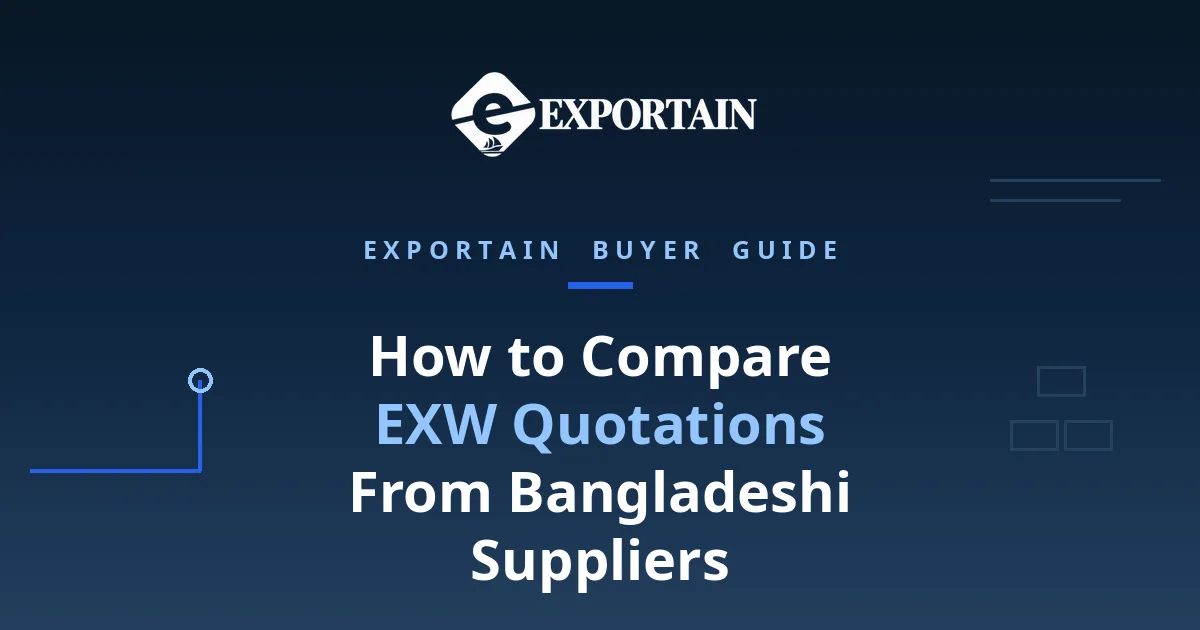 Navy title card: How to Compare EXW Quotations From Bangladeshi Suppliers