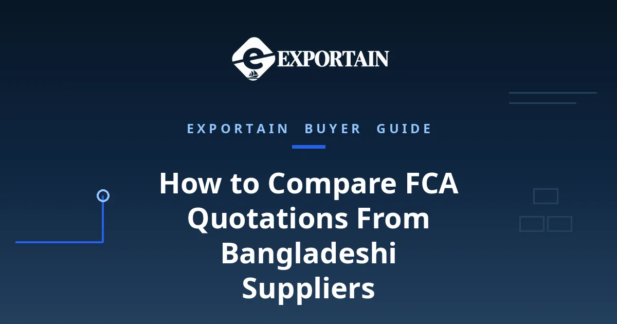 Navy title card: How to Compare FCA Quotations From Bangladeshi Suppliers