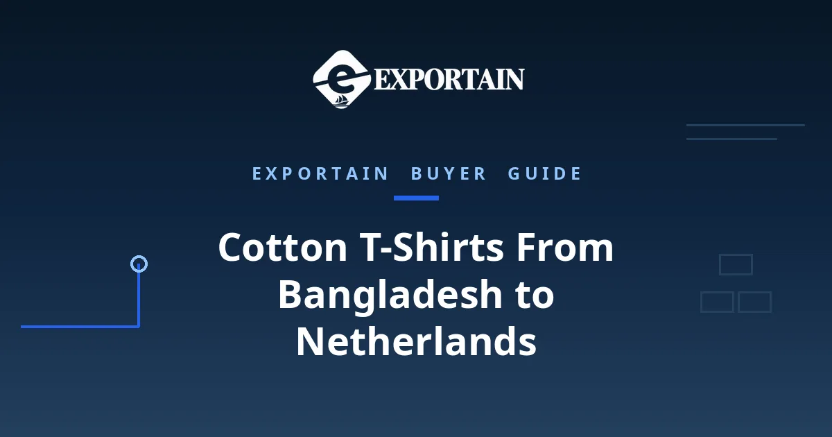 Navy title card: Cotton T-Shirts From Bangladesh to Netherlands