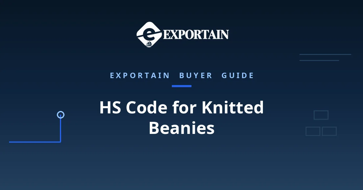 Navy title card: HS Code for Knitted Beanies classification guide