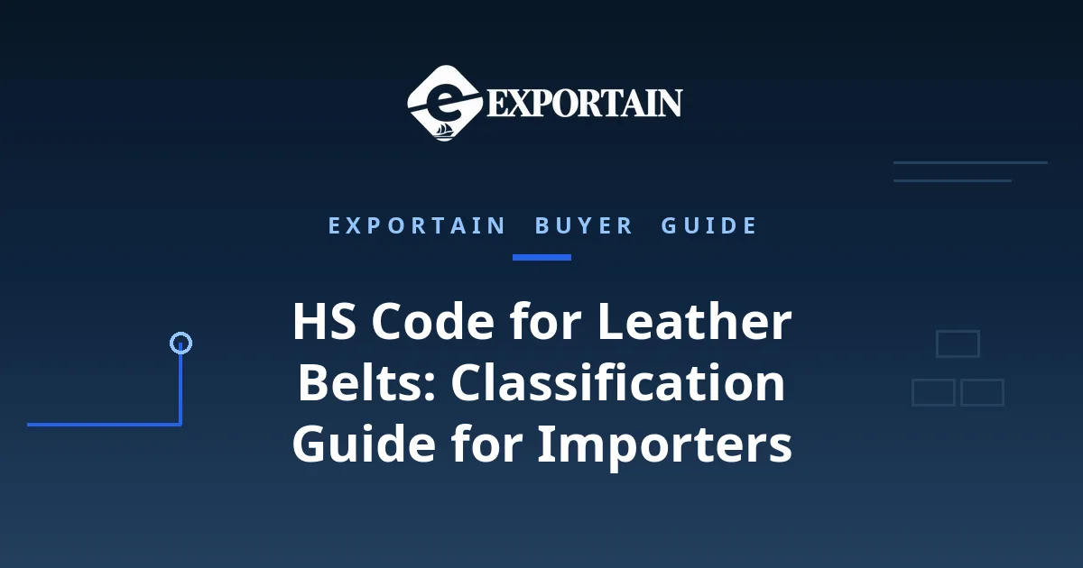 Navy title card: HS Code for Leather Belts classification guide