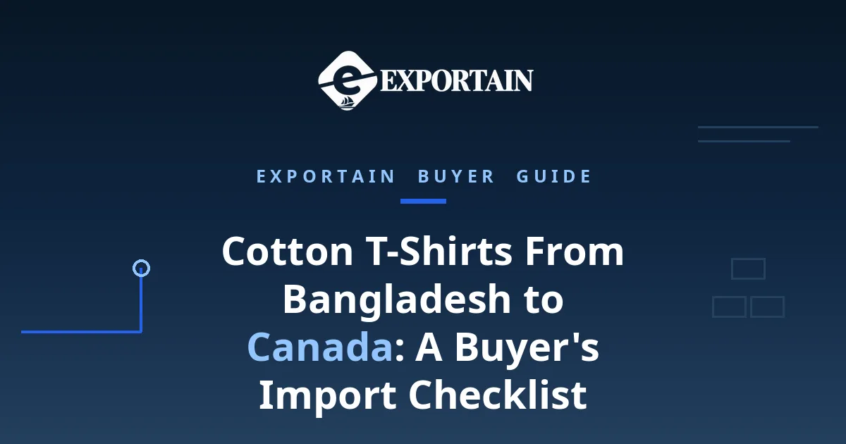 Navy title card: Cotton T-Shirts From Bangladesh to Canada