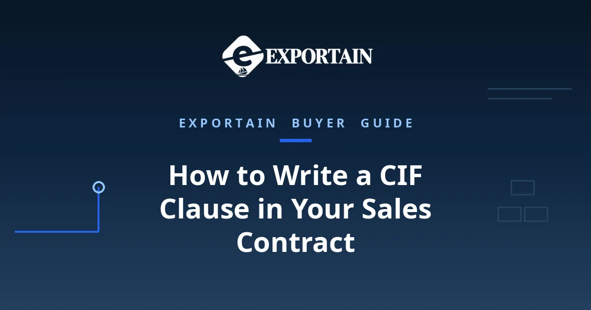 Navy title card: How to Write a CIF Clause in Your Sales Contract