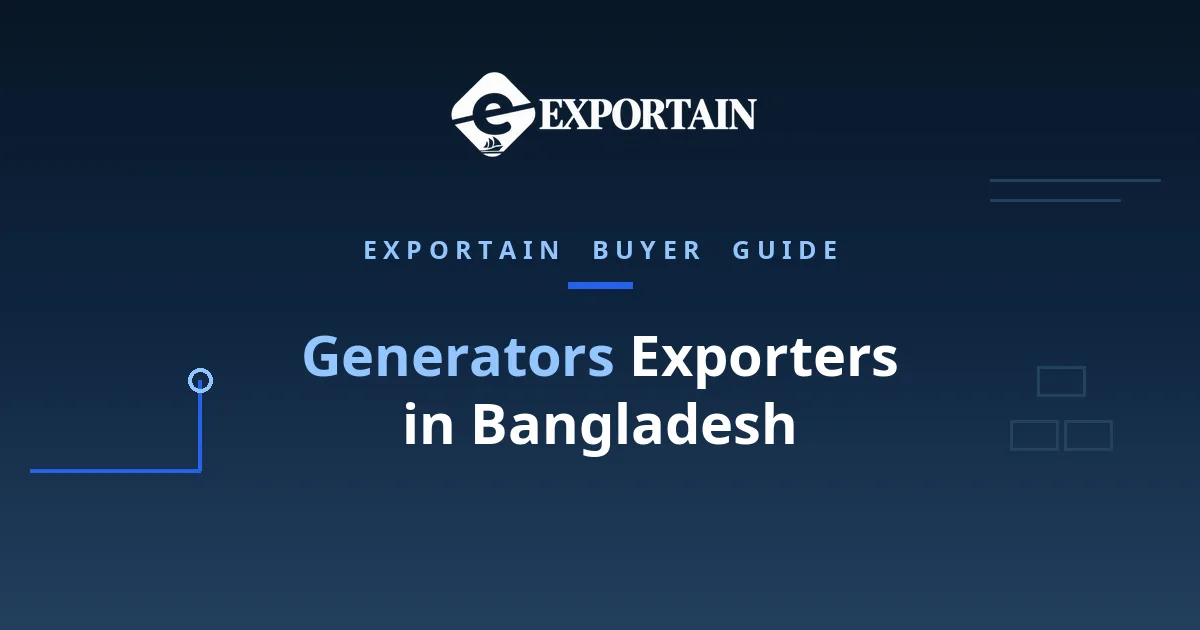 Navy title card: Generators Exporters in Bangladesh, Verified Supplier Checklist