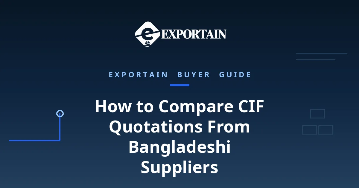 Navy title card: How to Compare CIF Quotations From Bangladeshi Suppliers