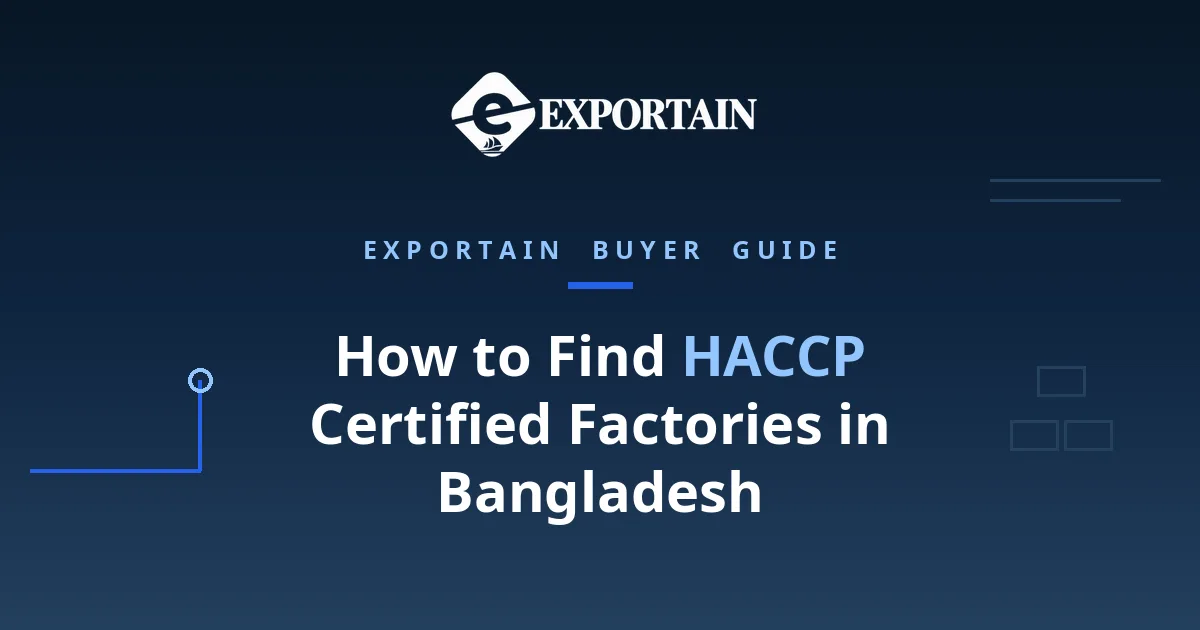 Navy title card: How to Find HACCP Certified Factories in Bangladesh, food safety checks