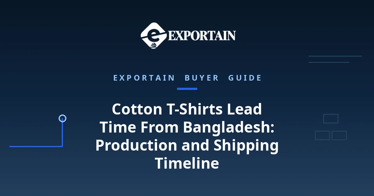 Navy title card: Cotton T-Shirts Lead Time From Bangladesh, production and shipping timeline guide