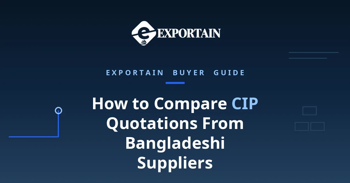 Navy title card: How to Compare CIP Quotations From Bangladeshi Suppliers