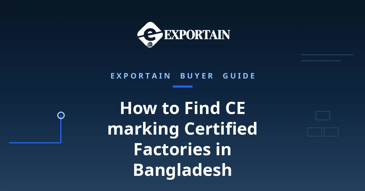 Navy title card: How to Find CE marking Certified Factories in Bangladesh guide