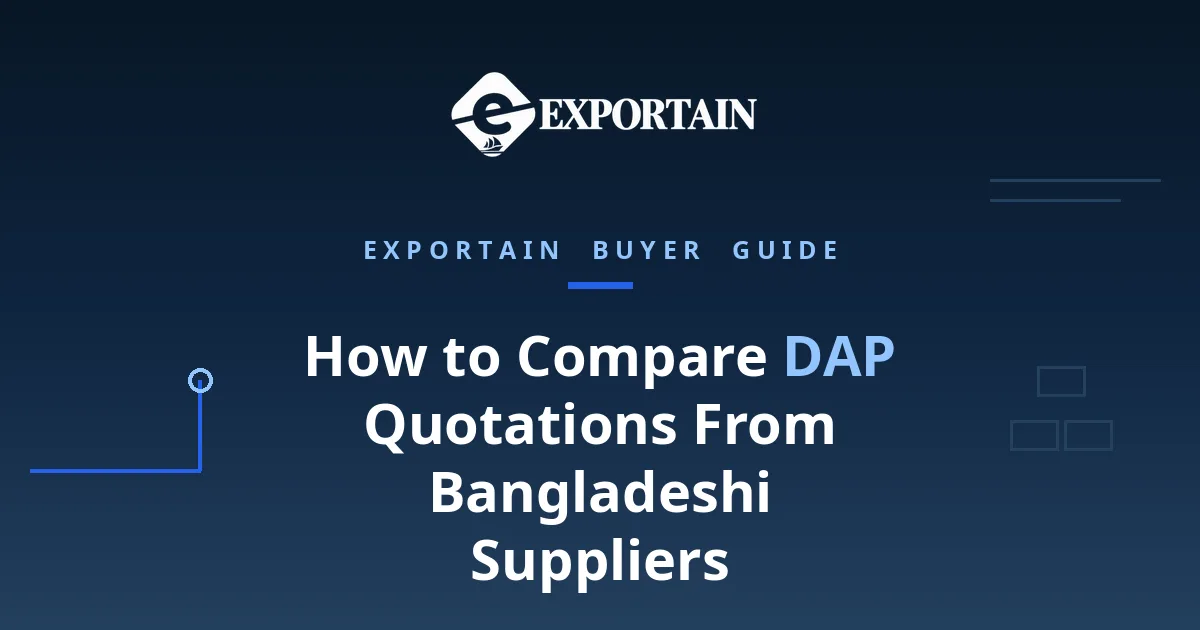 Navy title card: How to Compare DAP Quotations From Bangladeshi Suppliers