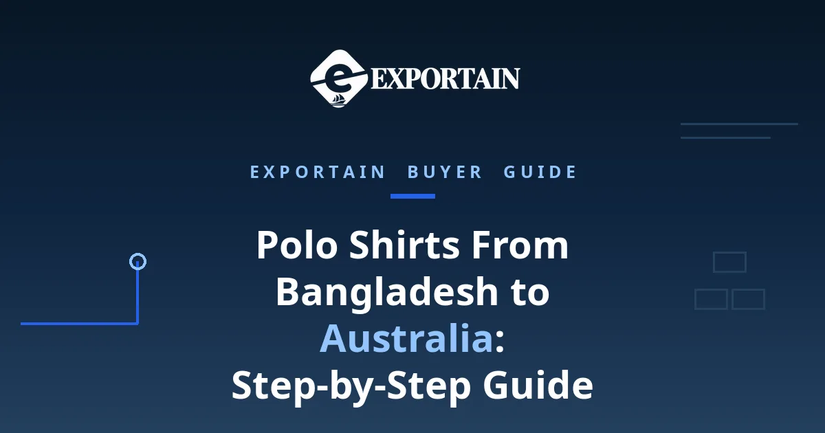 Navy title card: Polo Shirts From Bangladesh to Australia