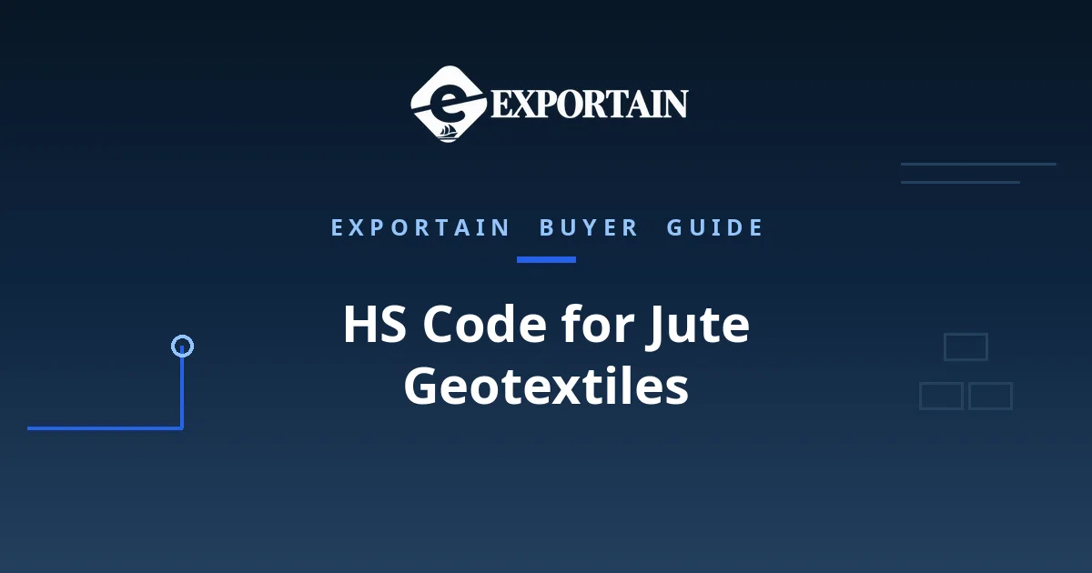 Navy title card: HS Code for Jute Geotextiles