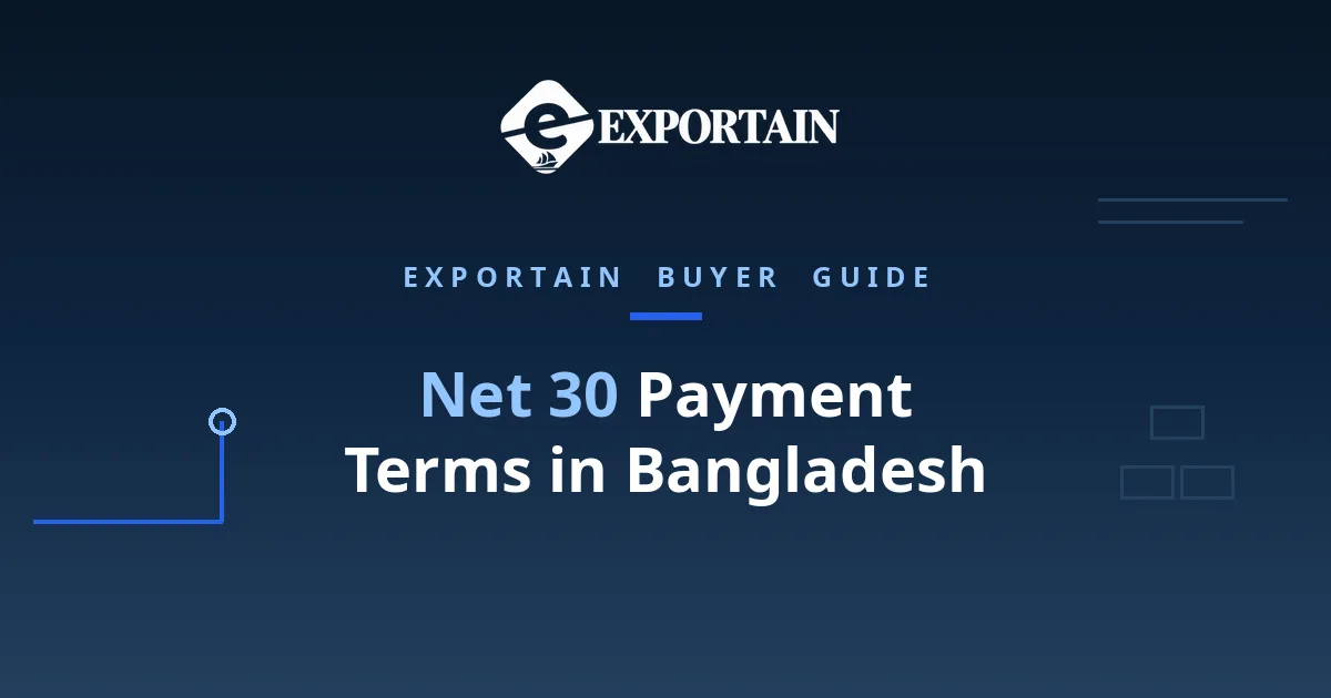 Navy title card: Net 30 Payment Terms in Bangladesh, bank rules and tips