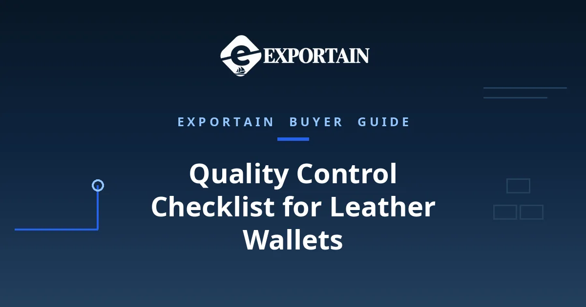 Navy title card: Quality Control Checklist for Leather Wallets From Bangladesh, buyer guide