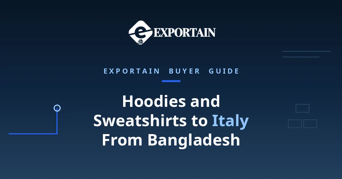Navy title card: Hoodies and Sweatshirts to Italy From Bangladesh