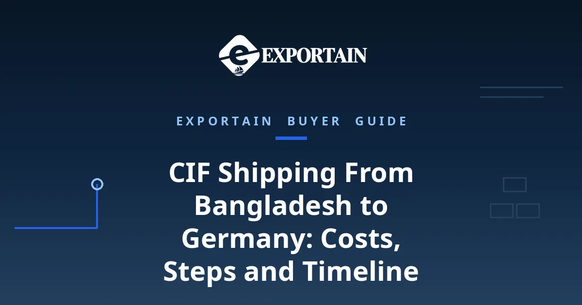 CIF Shipping From Bangladesh to Germany – a container ship being loaded by gantry cranes at Chittagong port at golden hour