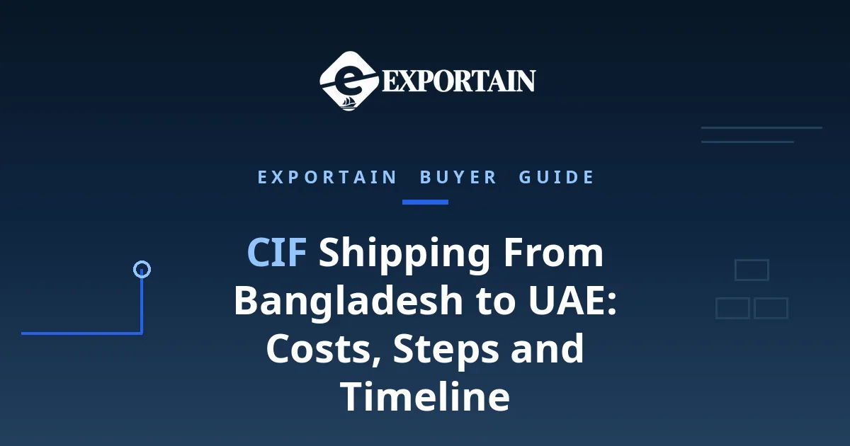 CIF Shipping From Bangladesh to UAE – a container ship being loaded by gantry cranes at Chittagong port at golden hour