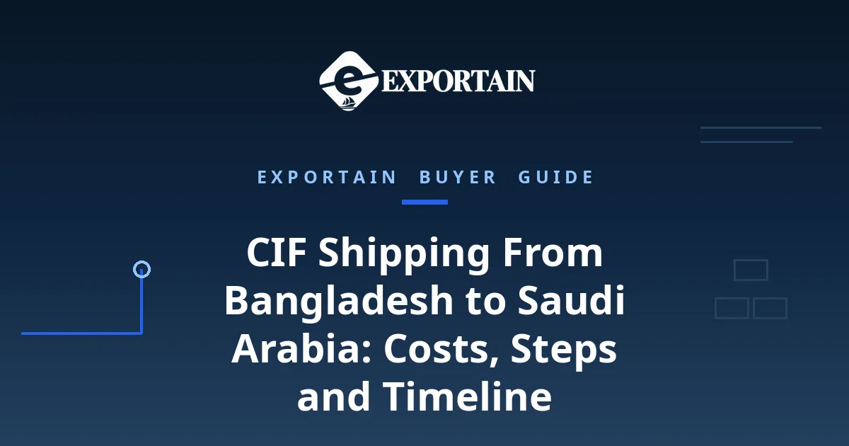 CIF Shipping From Bangladesh to Saudi Arabia – container ship being loaded by gantry cranes at Chittagong port at golden hour