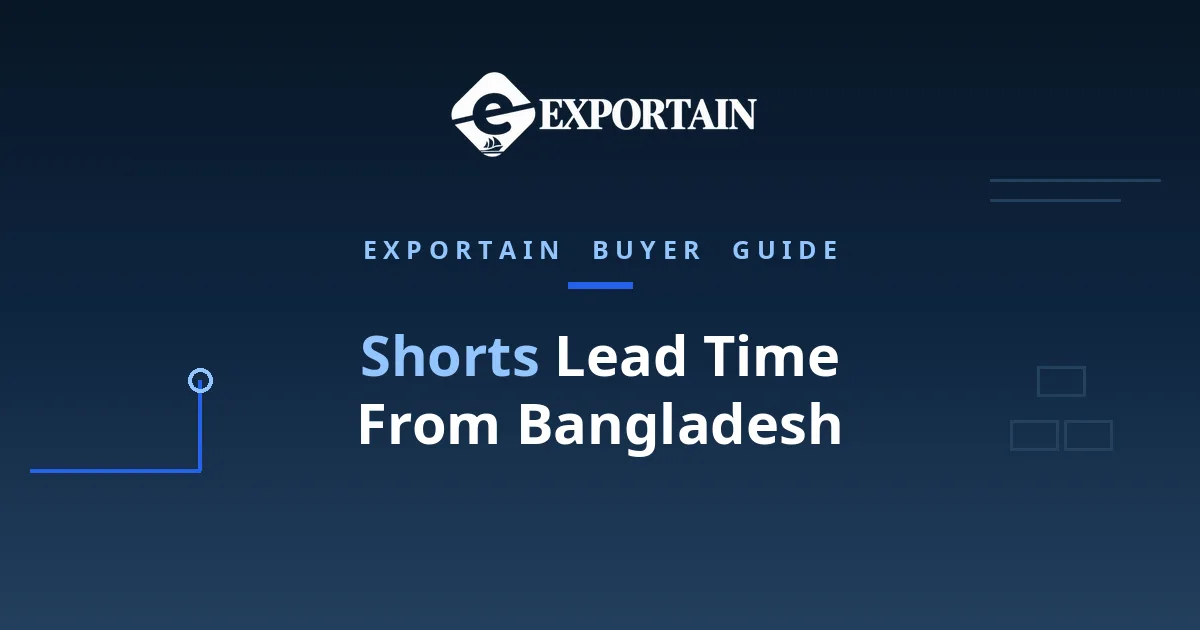 Shorts Lead Time From Bangladesh – shorts prepared for export in a clean