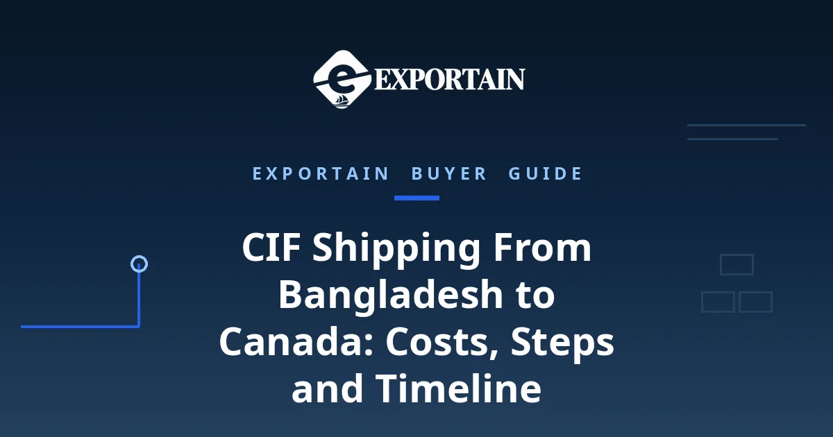 CIF Shipping From Bangladesh to Canada – a container ship being loaded by gantry cranes at Chittagong port at golden hour