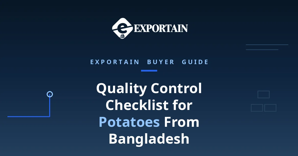 Potatoes prepared for export in a clean, modern Bangladeshi production and packing facility