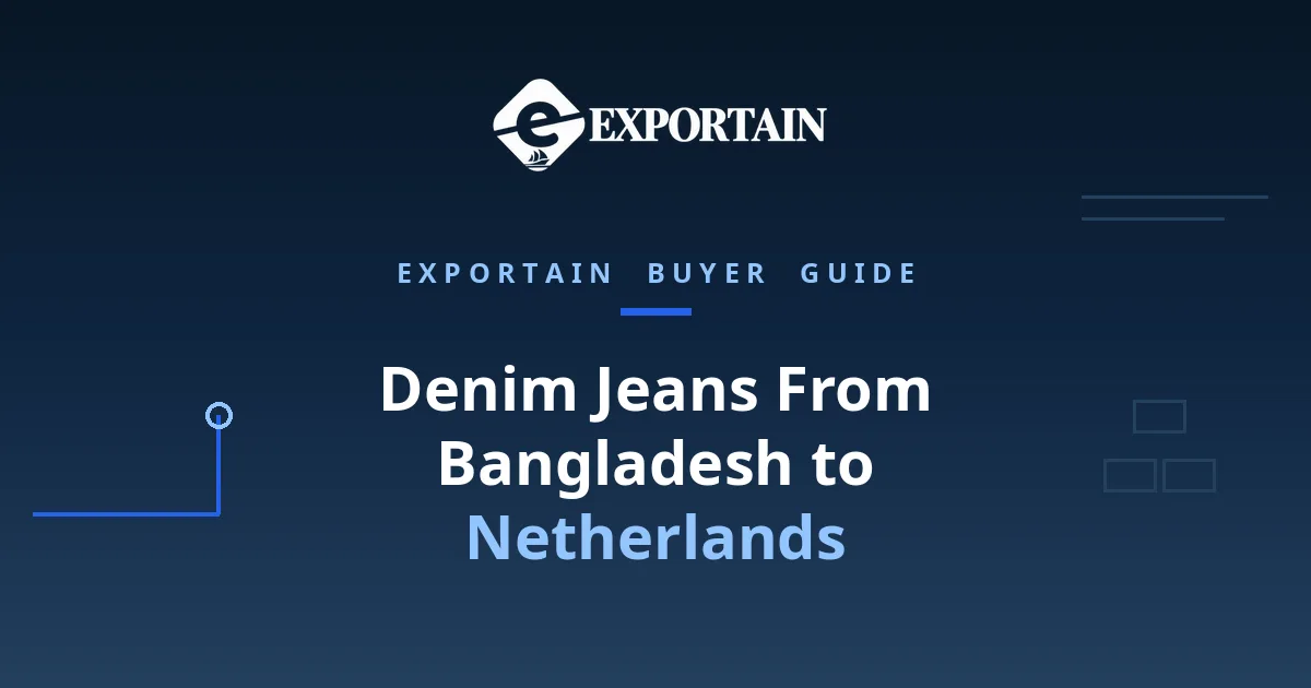 Denim jeans prepared for export in a clean, modern Bangladeshi production and packing facility