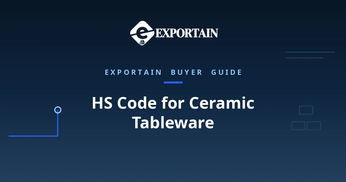 Navy title card: HS Code for Ceramic Tableware classification guide