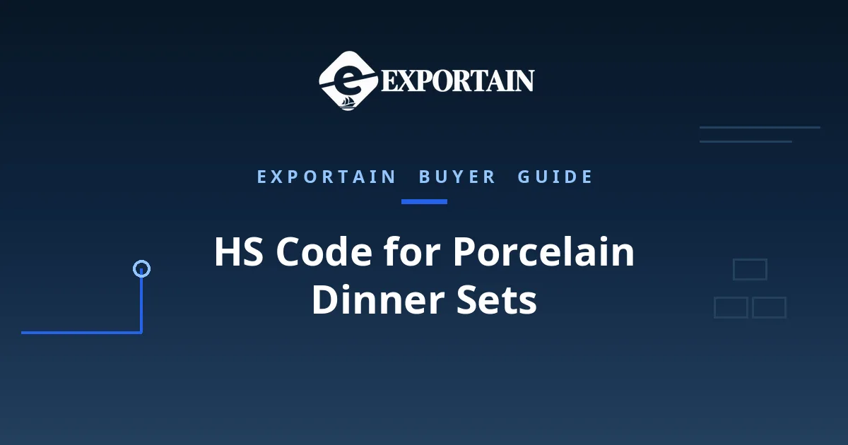Navy title card: HS Code for Porcelain Dinner Sets classification guide