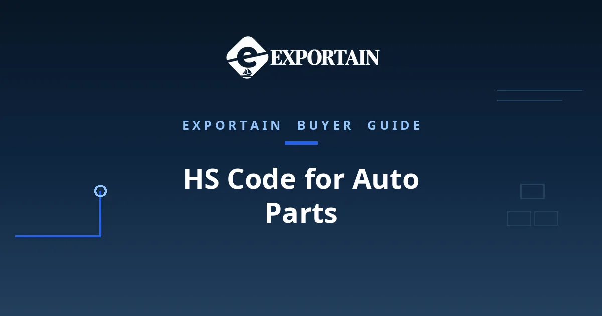 Navy title card: HS Code for Auto Parts classification guide