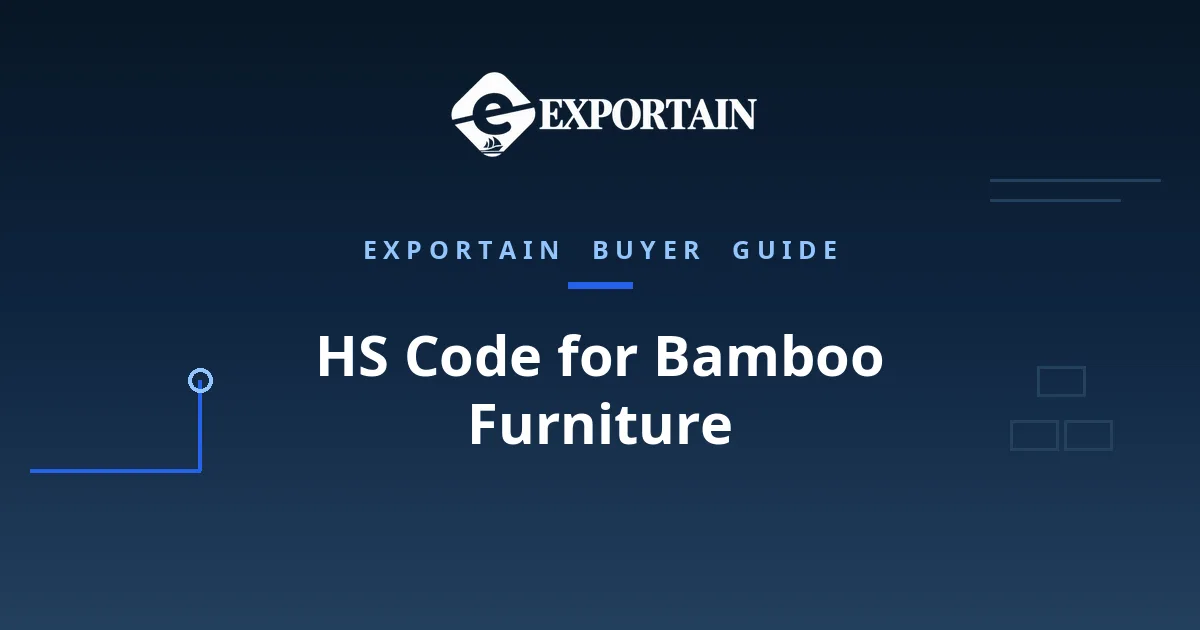 Navy title card: HS Code for Bamboo Furniture classification guide