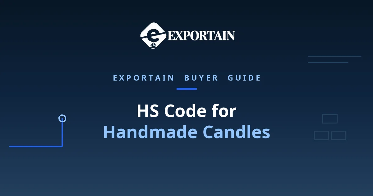 HS Code for Handmade Candles – handmade candles prepared for export in a clean facility.