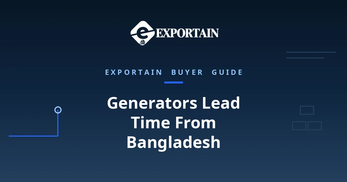 Generators Lead Time From Bangladesh – generators prepared for export in a clean facility.