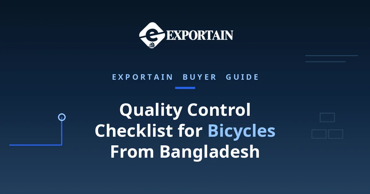 Quality Control Checklist for Bicycles From Bangladesh – bicycles prepared for export in a clean facility.