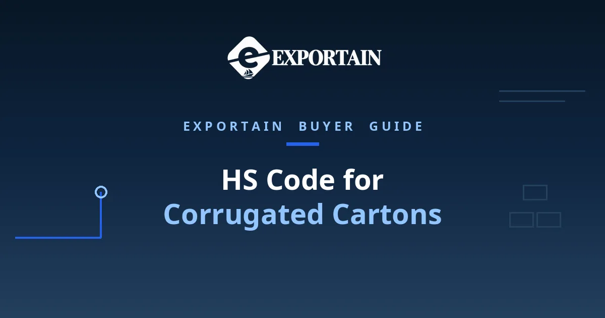 HS Code for Corrugated Cartons: corrugated cartons prepared for export