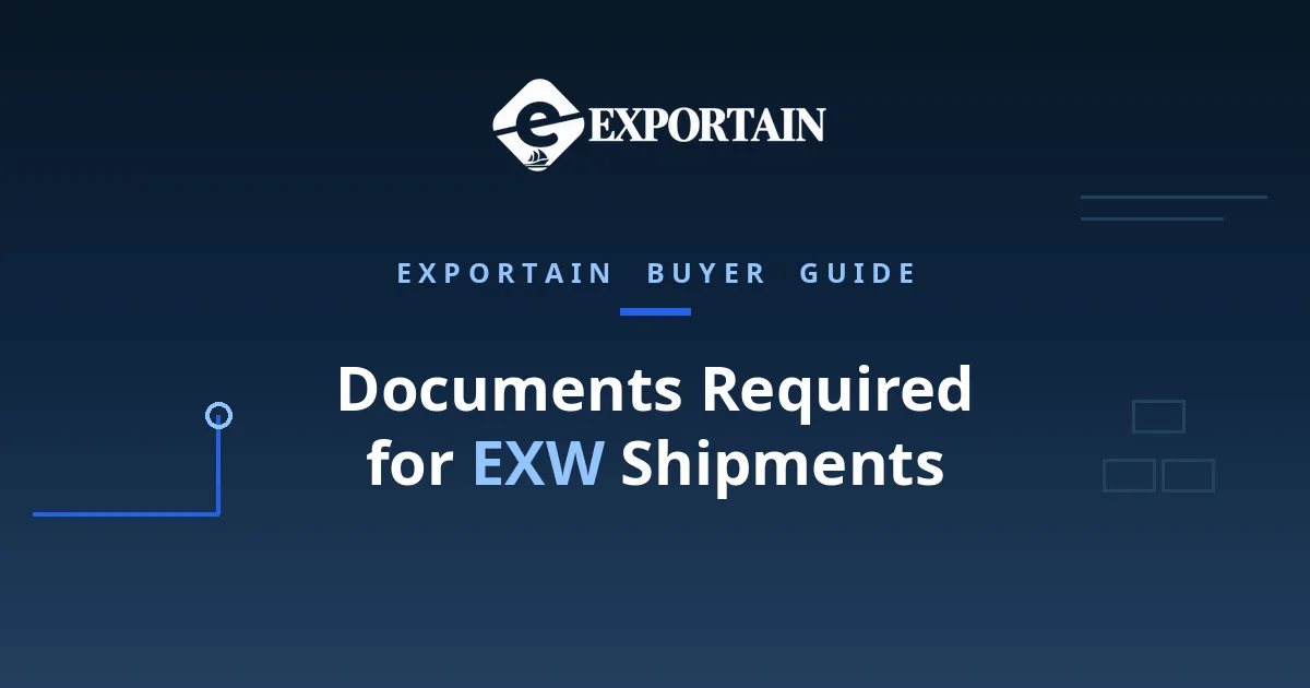 Navy title card: Documents Required for EXW Shipments