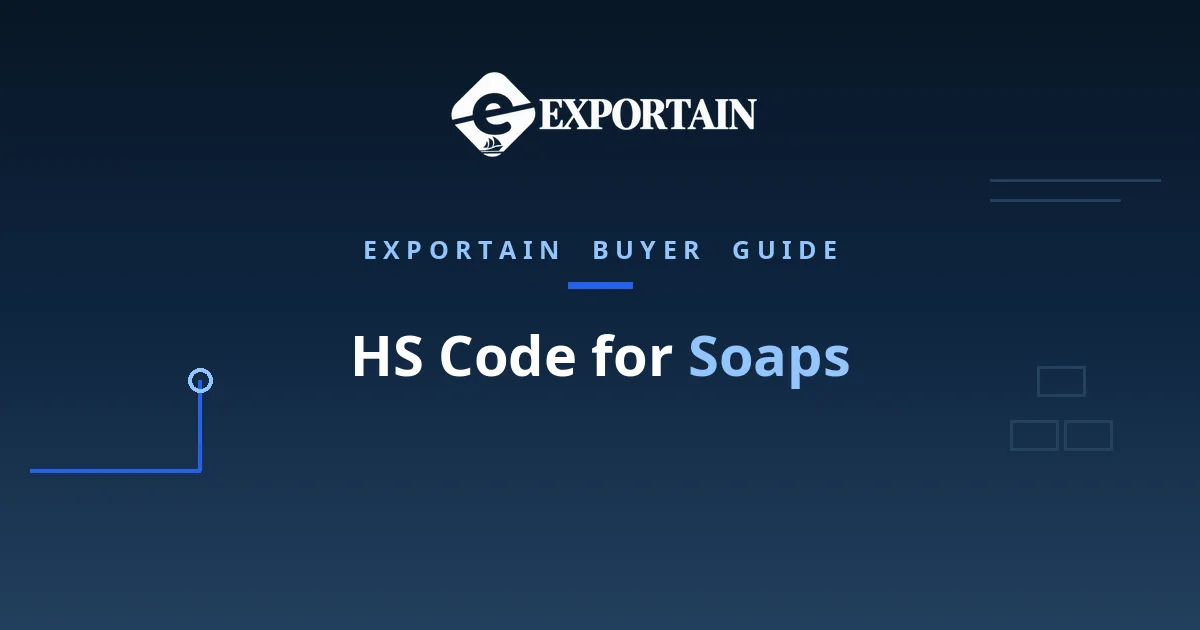 Navy title card: HS Code for Soaps classification guide