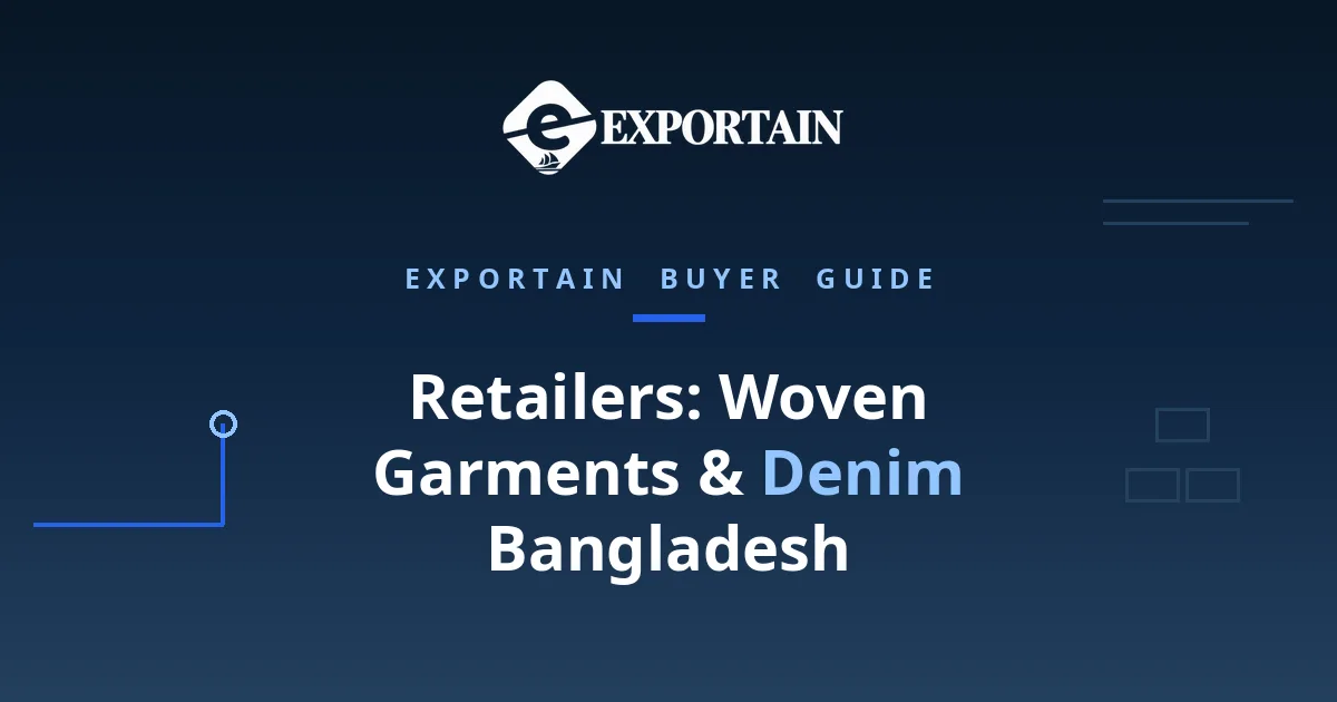 Navy title card: Retailers, woven garments and denim sourcing from Bangladesh
