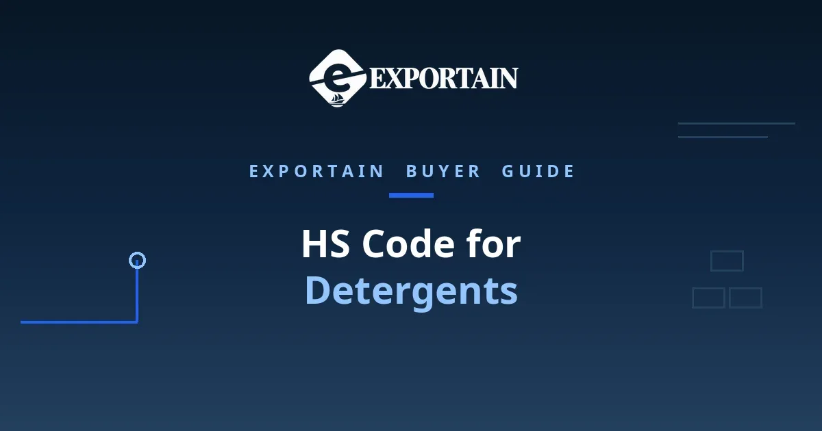 Navy title card: HS Code for Detergents classification guide for importers